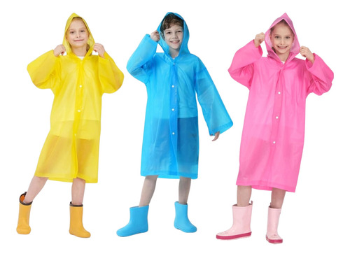 Poncho Niño Y Niña Capa Impermeable Portátil Lluvia Viento