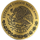 Escudo Nacional Mexicano Aluminio Anodizado Plateado Pared