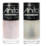 Esmalte Anita Kit Top Coat Borboleta Furta Cor + Fosco