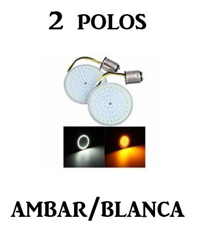 Paneles Led Direccionales Para Harley 2 Polos Ambar / Blanca