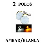 Paneles Led Direccionales Para Harley 2 Polos Ambar / Blanca