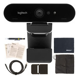 Cámara Web Logitech Brio Uhd 4k: (960-001105) Con Rightlight