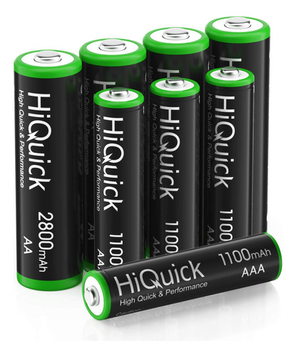 Hiquick Aa Aaa Combo De Bateras Recargables - 2800mah Aa Bat