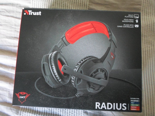 Auriculares Gamer Trust Radius Black Y Red