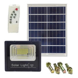 Foco Solar Led (60 Watt Reales) + Panel Solar + Control 