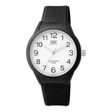 Reloj Q&q By Citizen De Silicona Negra Vr28j002y Para Hombre