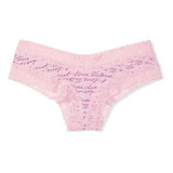 Victoria´s Secret Lace Cotton Cheeky Panty Rosa Grande393012