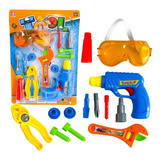 Kit Ferramentas Brinquedo Infantil Engenheiro Oficina Óculos