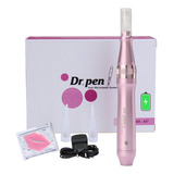 Caneta Dr Pen M7 Para Microagulhamento Sem Fio Bateria Rosa