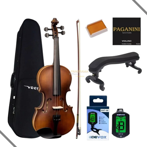 Kit Violino Profissional 4/4 Completo Com Acessórios Cor Madeira