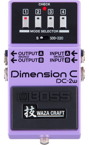 Pedal De Efeito Boss Waza Craft Dimension C Dc-2w  Violeta