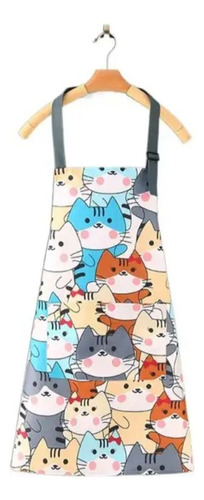 Delantal De Cocina Gatito Kawaii Neko Impermeable Regalo