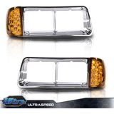 For Freightliner Fld120 Headlight Bezel Pair Led Turn Si Oab