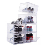 Caja Organizadora De Zapatos Transparente Con Tapa, 6 Piezas