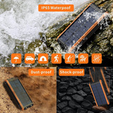 Cargador Solar, Batería Externa De 12000 Mah Con 2 Puertos D