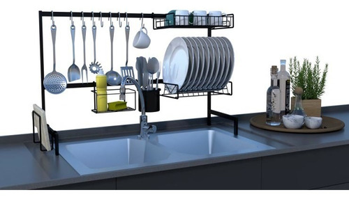 Cozinha Suspensa Modular De Bancada Escorredor Louças Aço