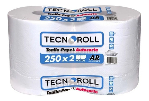 Toalla Papel Jumbo Alta Resistencia 250 Mt X 2 Rollos