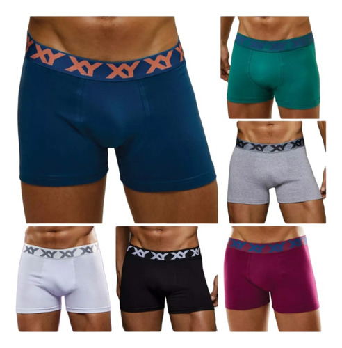 Pack X3 Boxer Cromosoma Xy Algodon/lycra Liso Art 1387 S-xxl