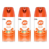 Repelente Off Mosquitos Insectos Familiar Camping 170ml X 3