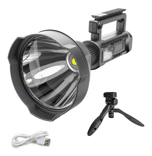 Reflector Busca Huella Led Recargable Usb Carga En Auto Pote