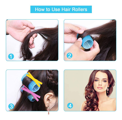 Juego De Rodillos De Pelo Jumbo Para Cabello Largo, Rizadore