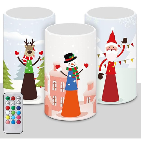 3 Velas De Navidad Sin De Muñeco De Nieve De Navidad Funcion