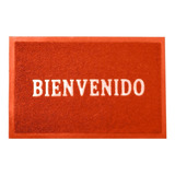 Alfombra Felpudo Para Entrada Bienvenido Pvc 37x57 Lavable Diseño De La Tela Rojo Cr14708