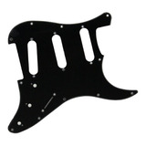 Escudo Preto Para Guitarra Stratocaster Sss  Com 1  Camada -