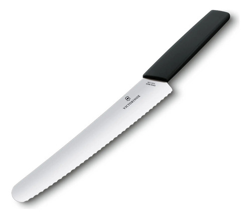 Cuchillo Victorinox De Pan Dentado 22cm Swiss Modern Suizo Color Negro