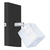 Aplique Pared 1 Luz Tulipa Satinada Deco Baño Apto Led G9 Color Negro