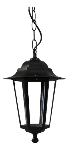 Pack 2 Farol Exterior Colgante Punta Redonda E27 60w Negro