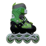 Patines Chasis De Aluminio Y Lantas Pvc Talla L 39-43. Verde