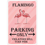 L Vintage Flamingo Crossing Par Only Violators Wall Tur...