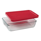 Fuente Hermetico Pyrex 750cc Vidrio 19cm Tapa Importado