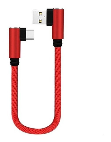 Cable Usb A Tipo-c 90º L 25cm Carga Rapida Y Datos + Envio