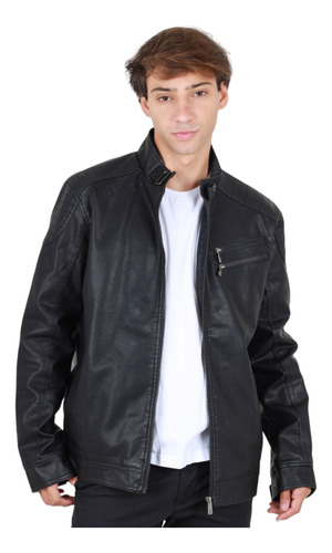 Campera Eco Cuero Hombre Oldtown Polo