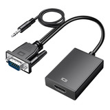 Convertidor Vga A Hdmi Con Audio Con Fuente De Alimentación