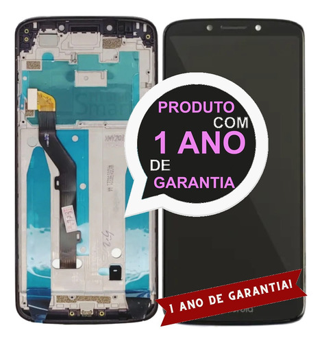 Frontal Completa + Aro Para Moto G6 Play Xt1922 Tela Display