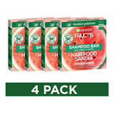 Shampoo Seco Sólido Fructis Hair Food 4 Pack Garnier Shampoo Bar Hair Food Sandía 60 Gr De Sandia En Caja De 240g