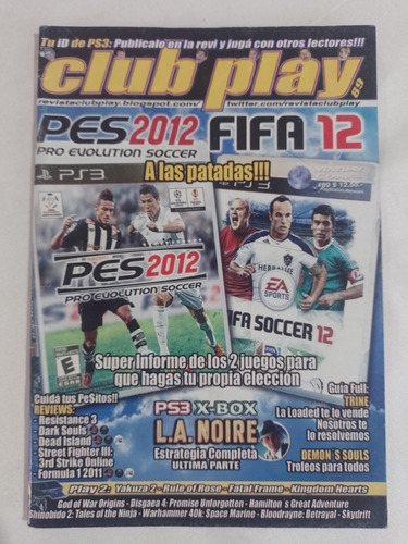 Revista Club Play 89 Pes 2012 L A Noire Fifa 12 Dark Souls