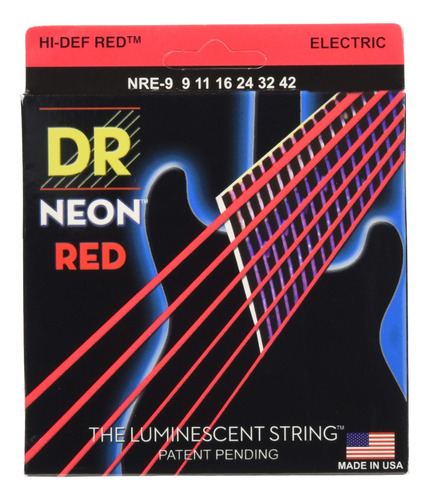 Cuerdas Electricas Lite Rojo Neón De Alta Definición (nre9)