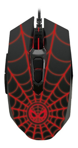 Mouse Gamer Óptico Alámbrico Marvel Original Spiderman Rgb