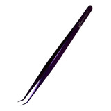 Pinça Ella Beauty Para Alongamento Cílios Slim Curva Purple