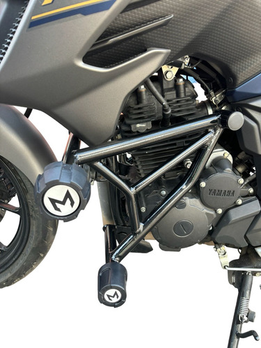 Jaula Slider Defensa Deslizador Moto Yamaha Fz25 Acero Negra