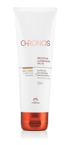 Natura Protetor Facial Clareador Chronos Fps 70 Claro/médio