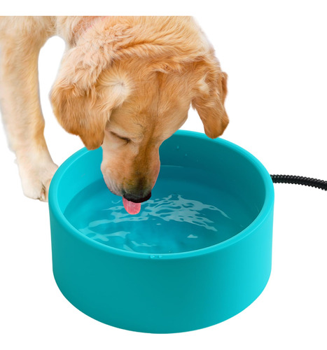 Tazón De Agua Calentada Para Mascotas 30 W Con Control Termo