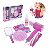 Kit Salón De Belleza Para Niñas + Secador Juego Pequeño