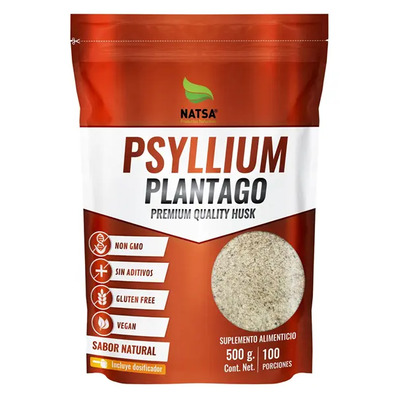 Psyllium Husk Plantago 500 g, 100 porciones, 100% Puro, Calidad Premium | MercadoLibre