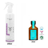 Kit Aceite Argan Moroccanoil Y Protector Térmico Salerm