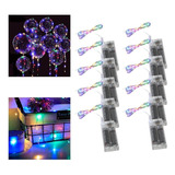 10 Tiras De Luz Led Para Globos Transparente Decoración Luz Colores